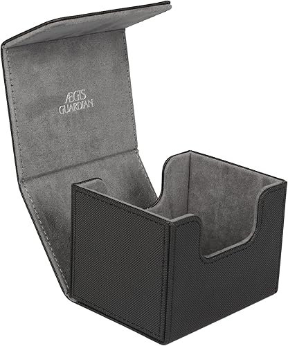 AEGIS GUARDIAN - Caja de cartas para MTG, Commander Deck Box con capacidad para más de 120 tarjetas con funda, soporte de cuero fuerte para tarjetas