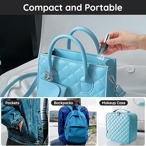 Miniatura 6 de Segbeauty 10 piezas de perfume de viaje recargables, botellas de spray de vidrio de 0.3 fl oz, atomizador de perfume, mini dispensador de tamaño de