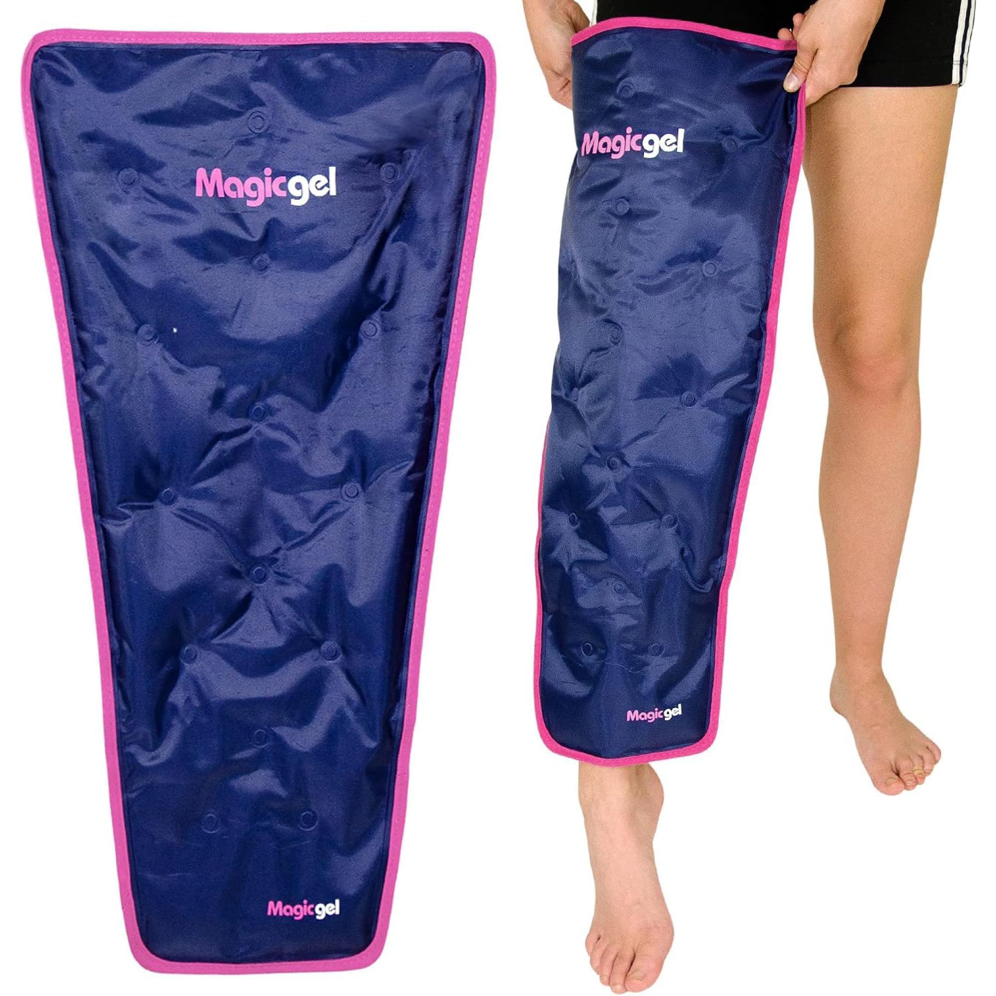 Magic Gel Leg and Thigh Gel Ice Pack - Reusable Ice Pack Cold Therapy - Reduces Pain, Swelling and Inflammation - Sprains & Osteoarthritis
