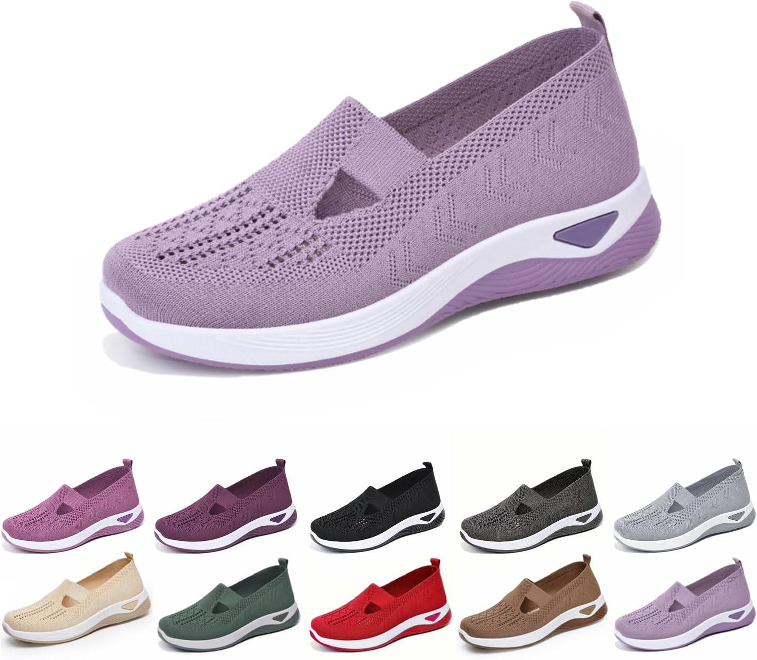 Zapatillas Ortopédicas Para Mujer - Planas, Con Soporte De Arco, Malla Ancha, Ligeras Y Cómodas Para Caminar O Deporte