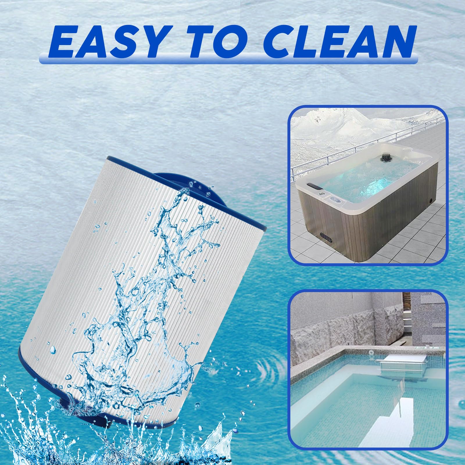 Filtro de spa para bañera de hidromasaje compatible con Unicel 5CH-25, Filbur FC-0305, PMAX25P4, MAAX Spas 108868, Baleen AK-9011, 90-802, SD-00798, SD-00024, MAAX Spas 25 cartucho de filtro de