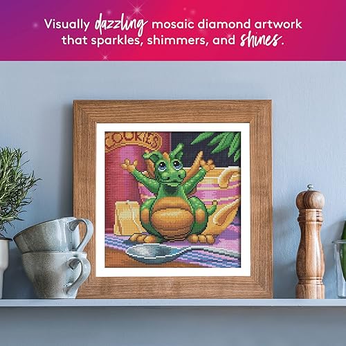 Miniatura 3 de DIAMOND ART CLUB Kit de pintura de diamantes abrazable, divertidas manualidades para adultos, lienzo de arte redondo de diamante, 13 x 13 pulgadas