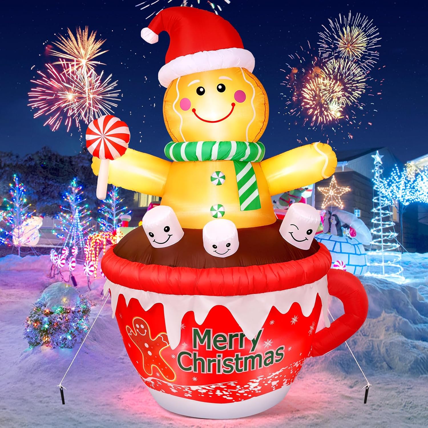 Hatisan 7 FT Christmas Inflatables Outdoor Decoration