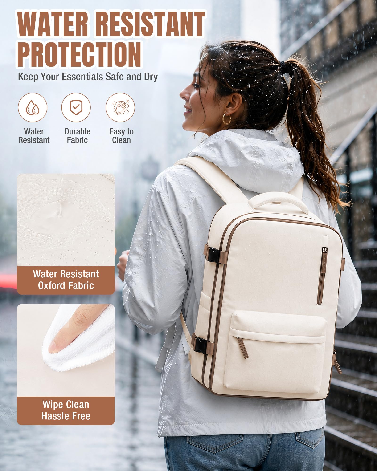 BJLFS Mochila Viaje al Vacio con Bomba Mochila Viaje Cabina Avion 40x30x20 Ryanair Mujer Equipaje de Mano 40x30x20 Wizzair Vueling Easyjet Bolsa de Viaje Hombre Mochilas para Computadoras portátiles