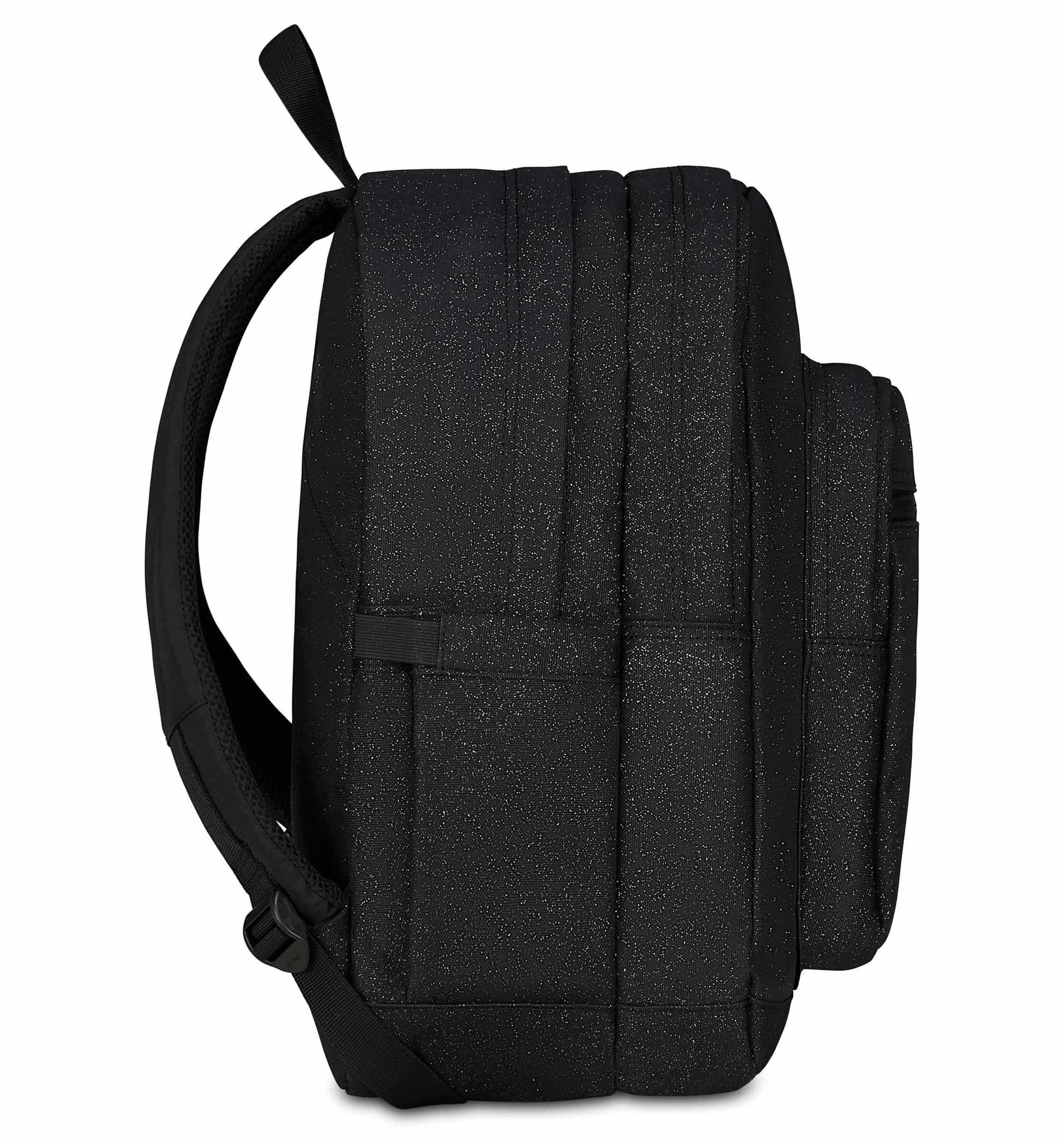 Invicta Jelek Zaino Scuola Media Ragazza, Scuola Elementare, Scomparto PC, Tasca Borraccia, nero scintillante