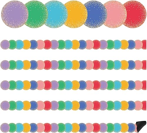 Ireer 24 tiras magnéticas retro para tablero de anuncios, tiras decorativas con bordes adhesivos para pizarra de anuncios (redonda)