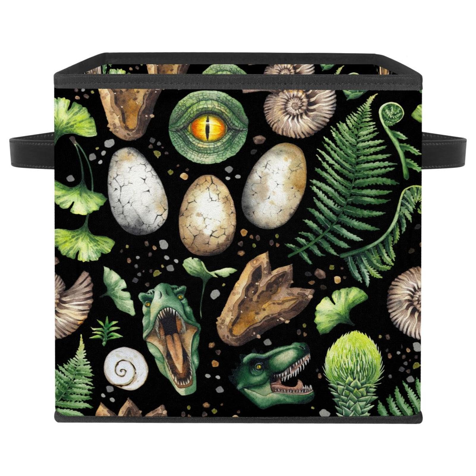 Boîte de rangement pliable pour jouets et vêtements en tissu vert