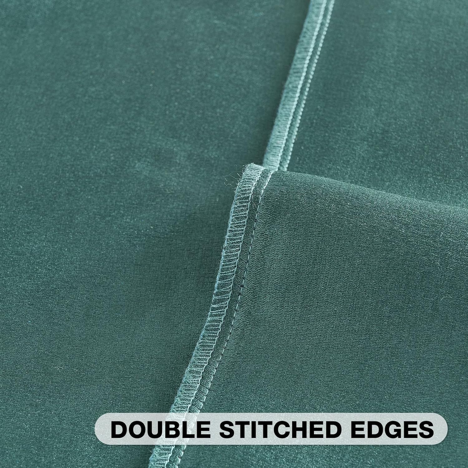 FUTEI Pack of 2 Chenille Decorative Throw Pillow Covers 22x22 Inch,Soft Crushed Striped Texture Cushion Case,Modern Home Decor for Couch Bed Living Room,Teal