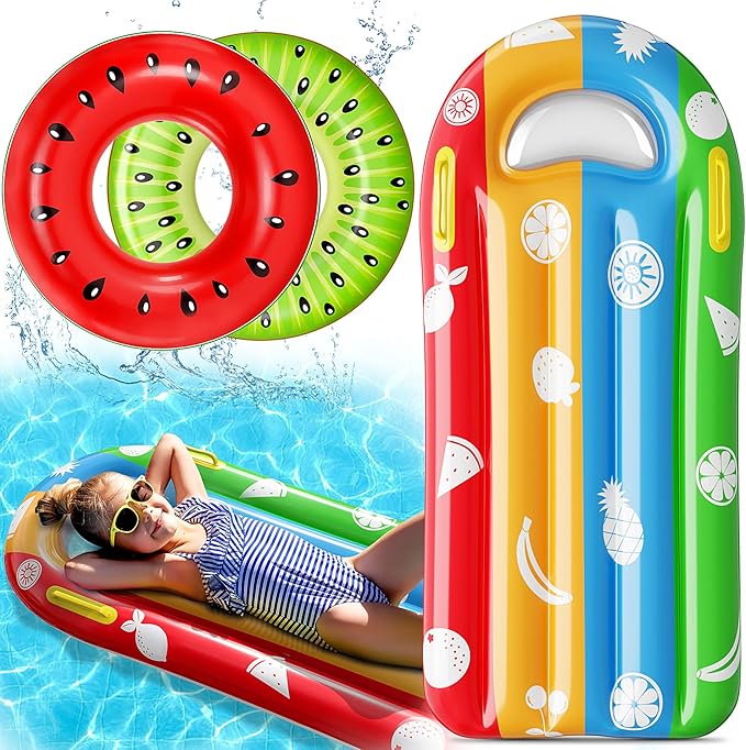 Subtail 3 Pack Pool Inflatables for Kids Adults Fruits Inflatable