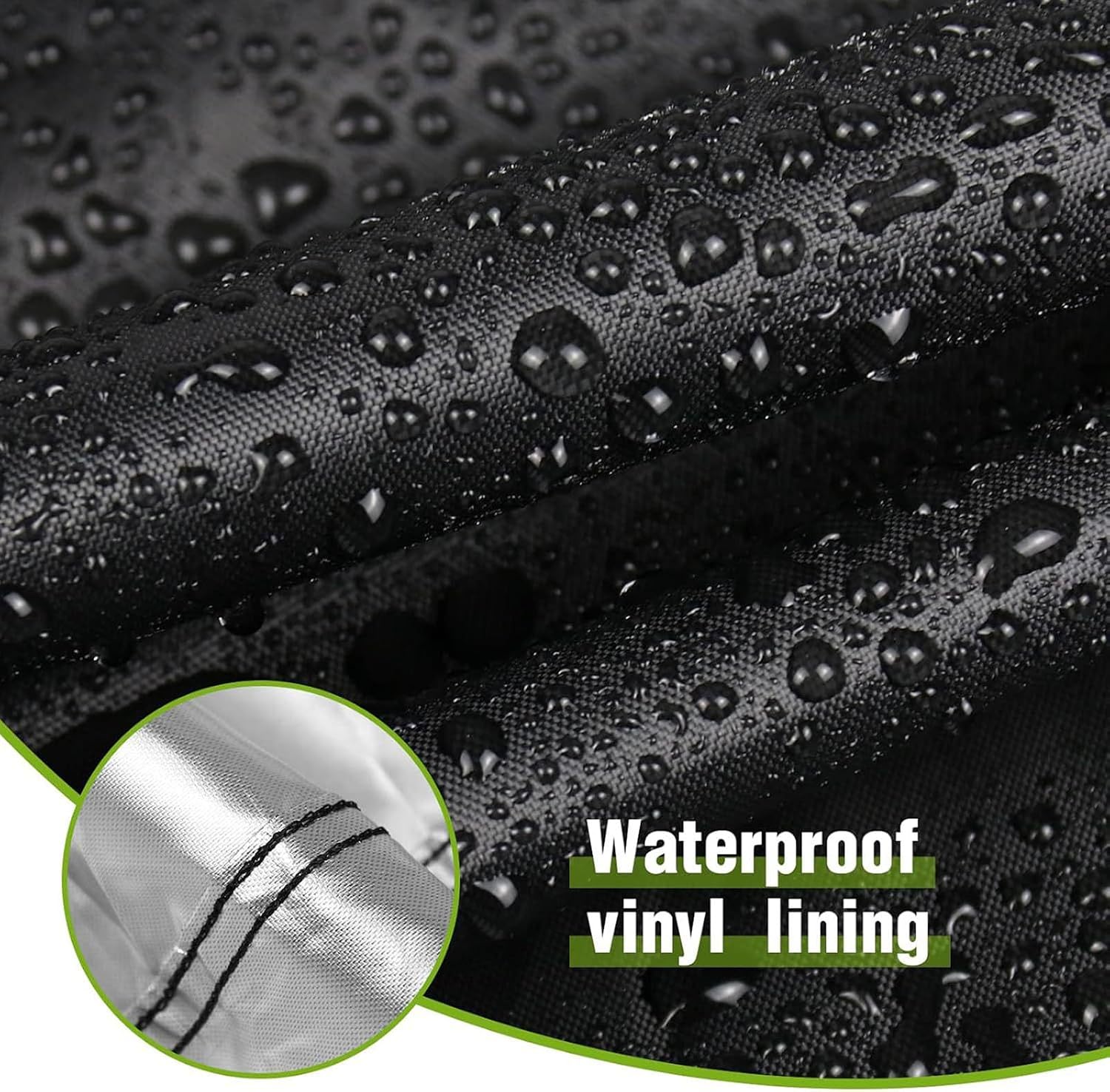 Weatherproof Outdoor Bistro Cover 55Inch with Adjustable Strap Ventilation for Patio Furniture Adjustable Strap Outdoor Table Cover