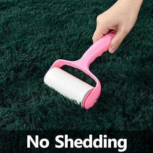 Miniatura 16 de Alfombra de pelo largo, mullida, afelpada, grande, 4 x 6 pies, teñido anudado, suave, esponjosa, sala de estar, dormitorio, interiores, habitación