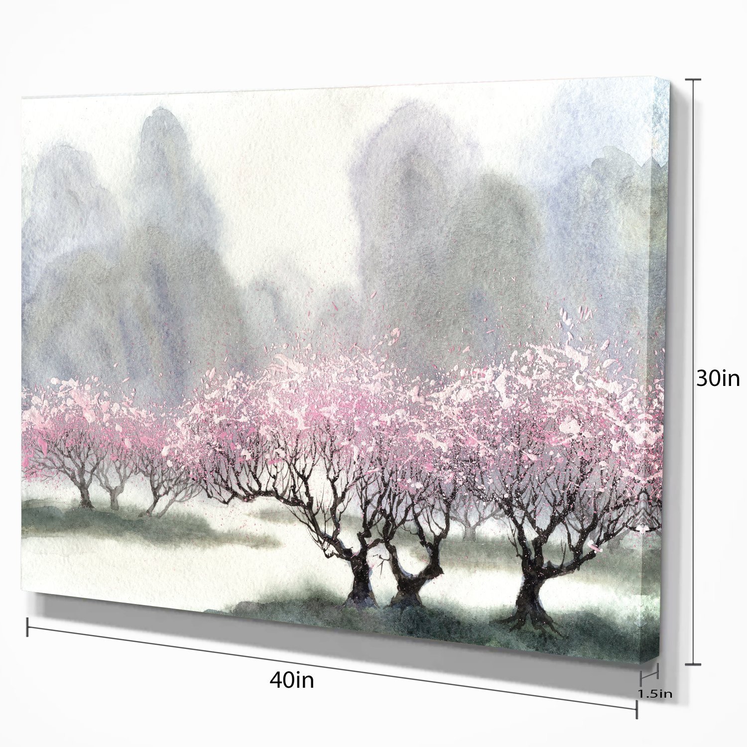 Amazon.com: Flowering Trees at Spring Landscape Art Print