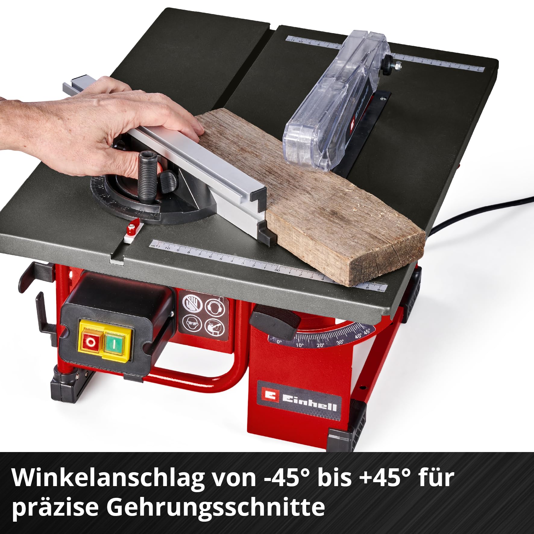Einhell Tischkreissäge TC-TS 8 I (800 Watt, 45 mm Schnitthöhe, Ø 200 mm Sägeblatt, Winkelanschlag, Parallelanschlag, Absauganschluss, inkl. HW/TCT-Sägeblatt)