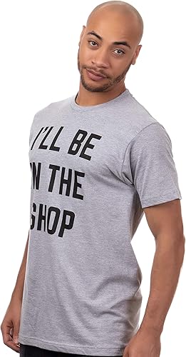 Miniatura 3 de Camiseta divertida con texto en inglés "I'll Be in the Shop" (Estaré en la tienda) Funny Dad Joke Grandpa Woodwork Workshop Handyman Auto Mechanic