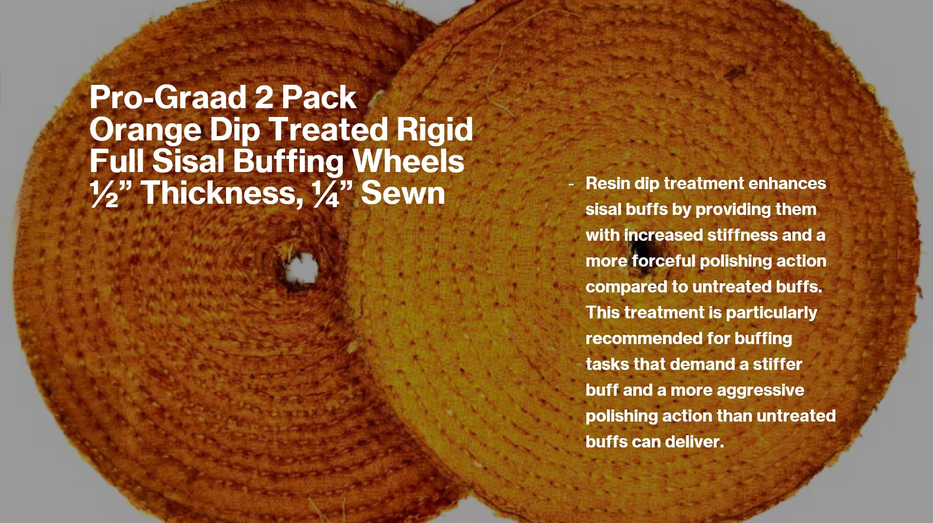Hard Sisal Buffing Wheels - Aggressive Metal Polishing -4