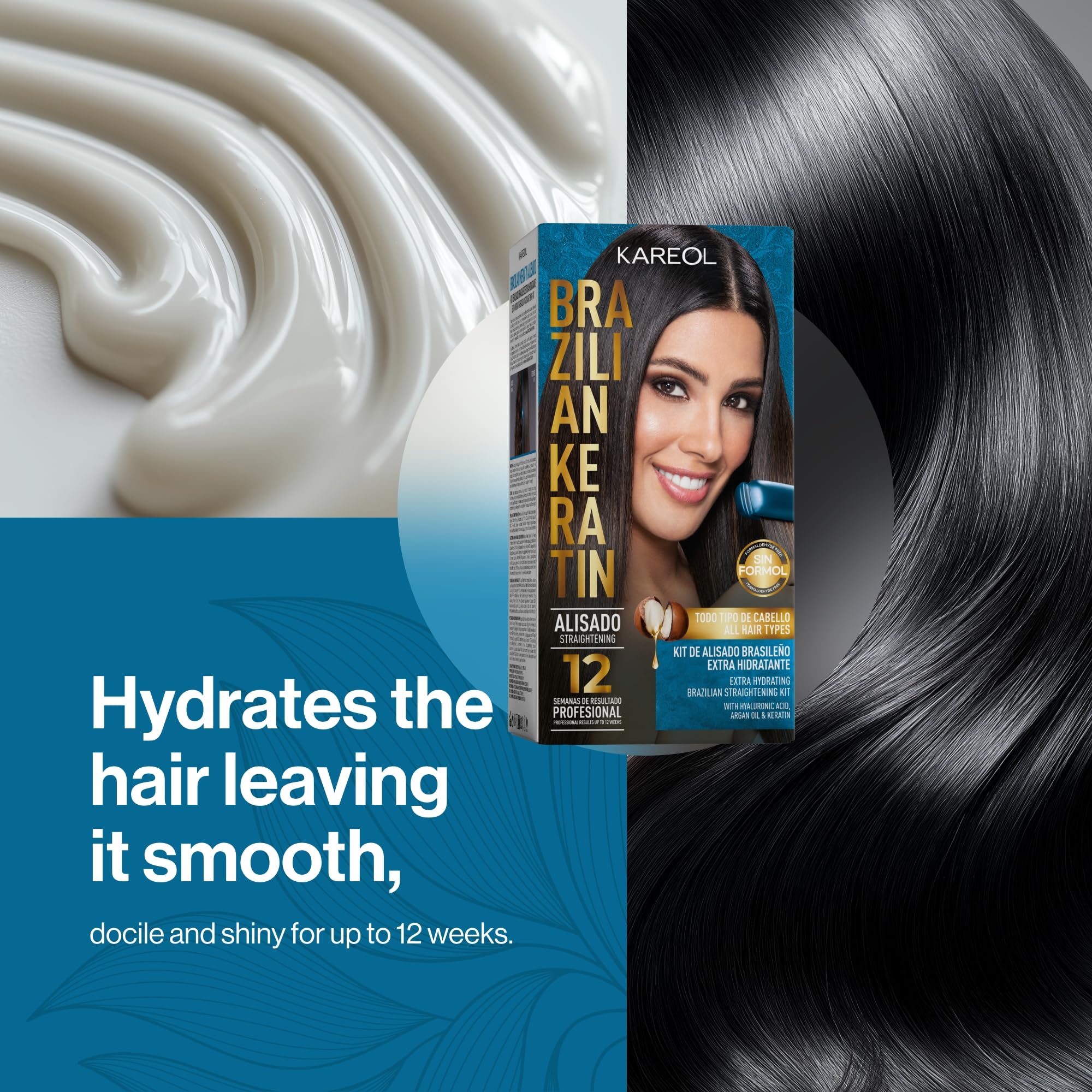 Kareol Extra Hydrating Brazilian Keratin Hair Treatment Kit