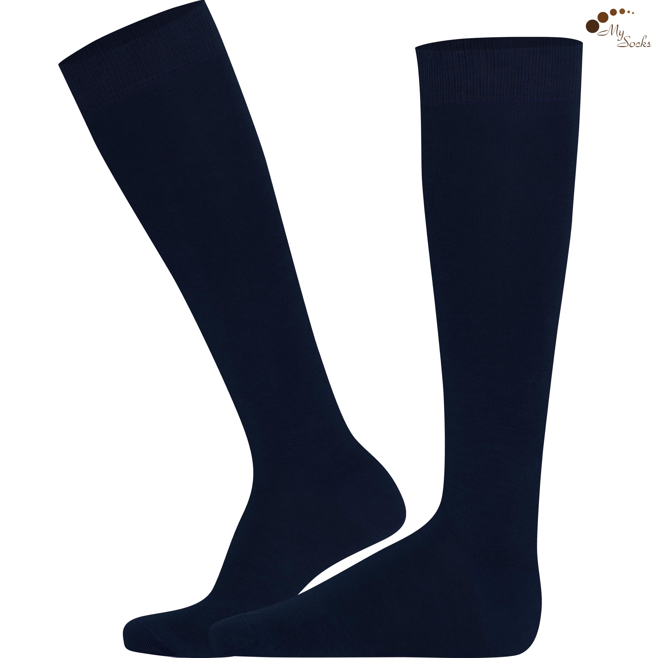 Mysocks 3 pares de calcetines altos unisex con diseño Multi de la rodilla y algodón peinado extrafino 3 pares de diseño múltiple