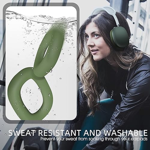 Miniatura 4 de Seltureone Funda compatible con AirPods Max, protector de cubierta de auriculares, funda protectora de silicona para auriculares, accesorios para