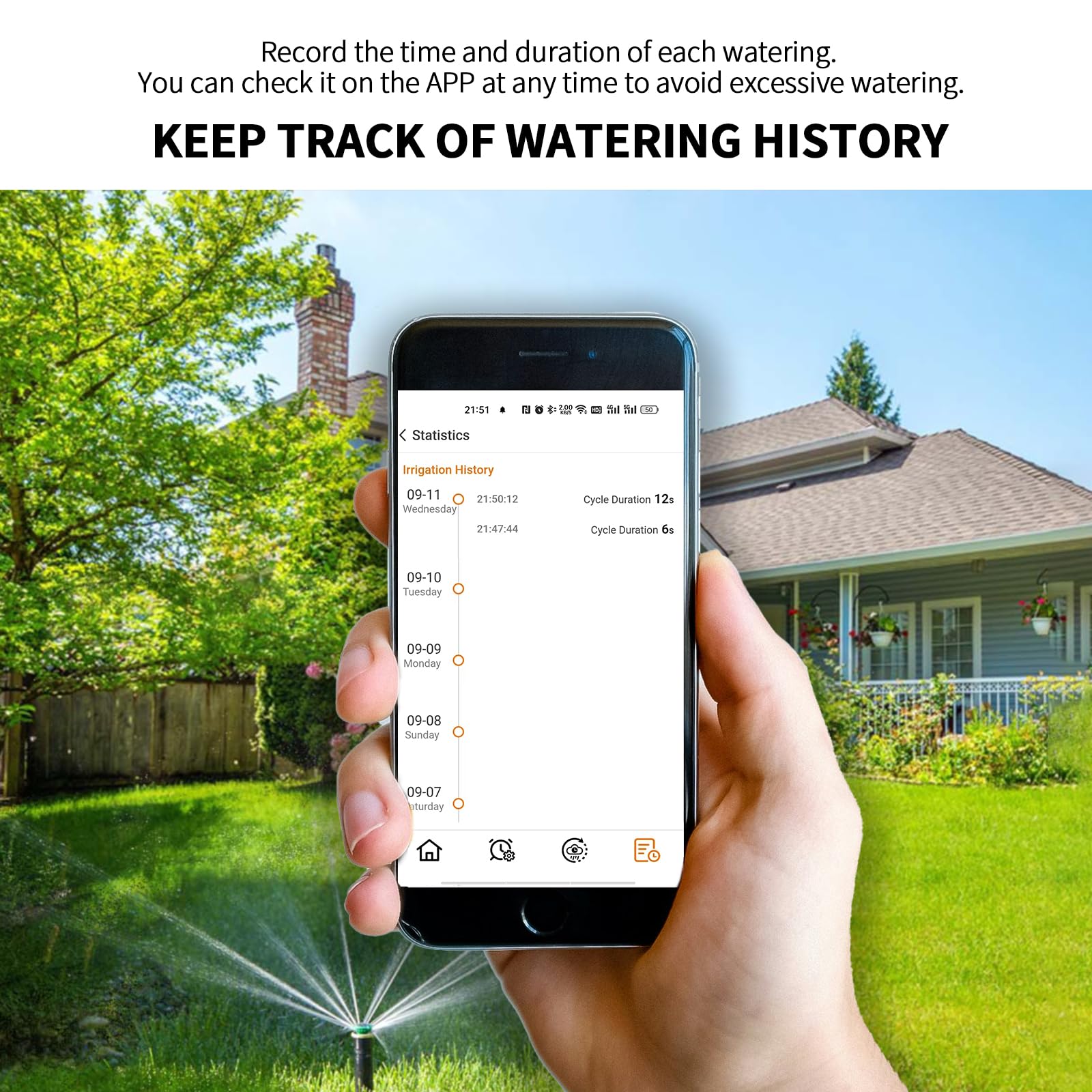 Czarny zraszacz WiFi, 2-strefowy inteligentny timer wody, zewnętrzny timer węża do trawników, podwórek i ogrodu (1-2 strefy Smart, czarny)