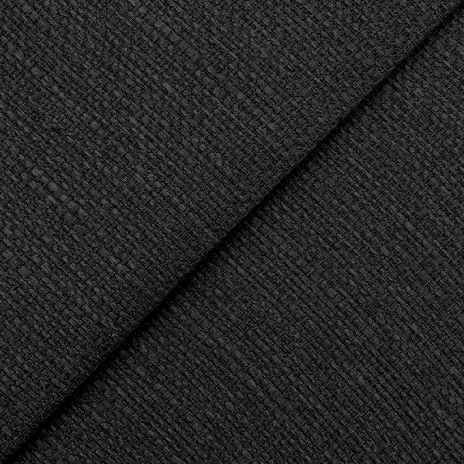 DESHOME Toledo Tissu au mètre hydrofuge pour canapés, coussins, chaises, ameublement, résistant, noir, 10 m
