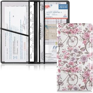 Bicycle Flower Car Registration and Insurance Holder Car Accessories Wallet Case Automotive Glove Box Organizer for Women Men 21344281