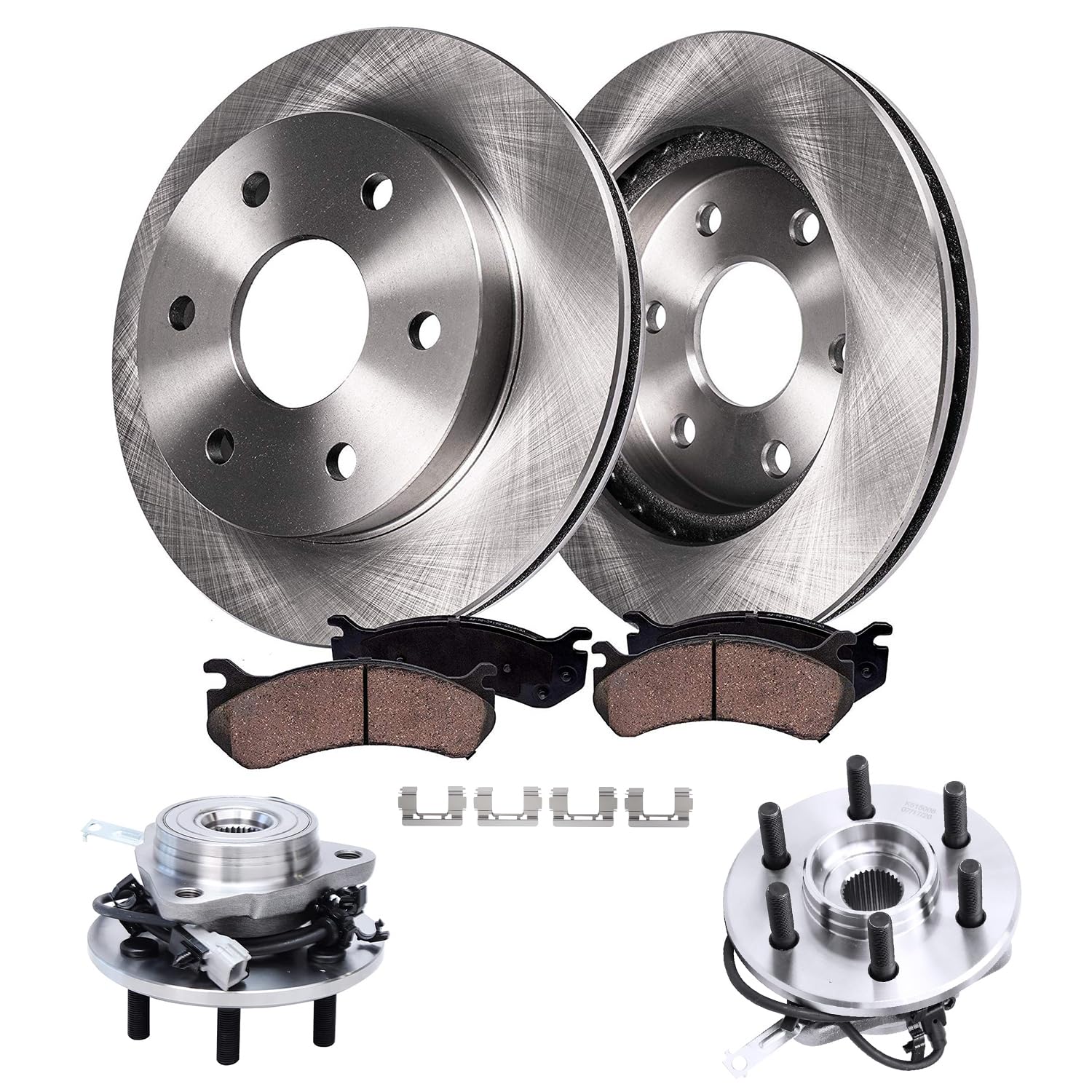 Detroit Axle - 4WD Front Wheel Bearing Hubs Brake Kit for 2003-2004