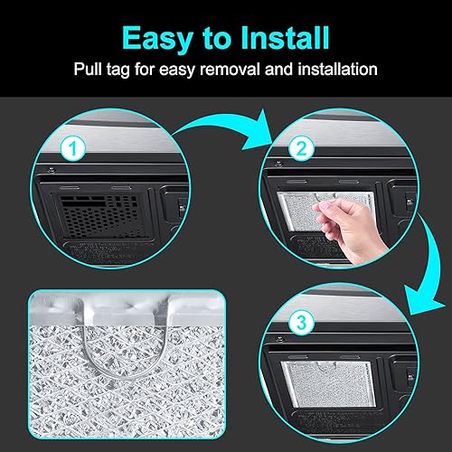 Miniatura 5 de BOTNA Filtro de microondas de repuesto para GE WB06X10608, filtro de ventilación de microondas para Frigidaire 5304464105 5-116" x 7-58" x 18",