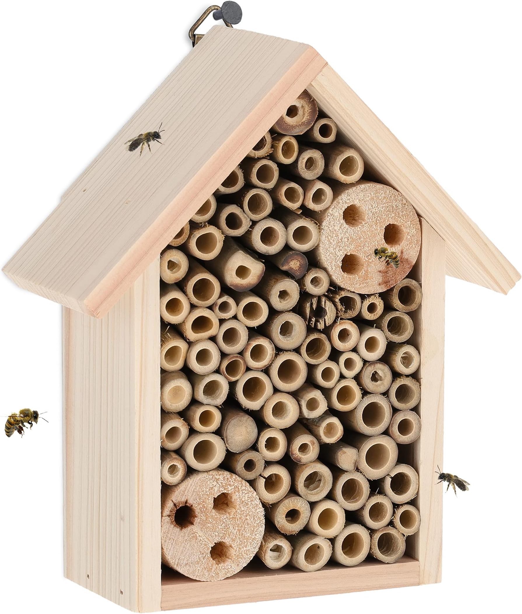 Muntel Insektenhotel Naturholz - Für Bienen & Marienkäfer