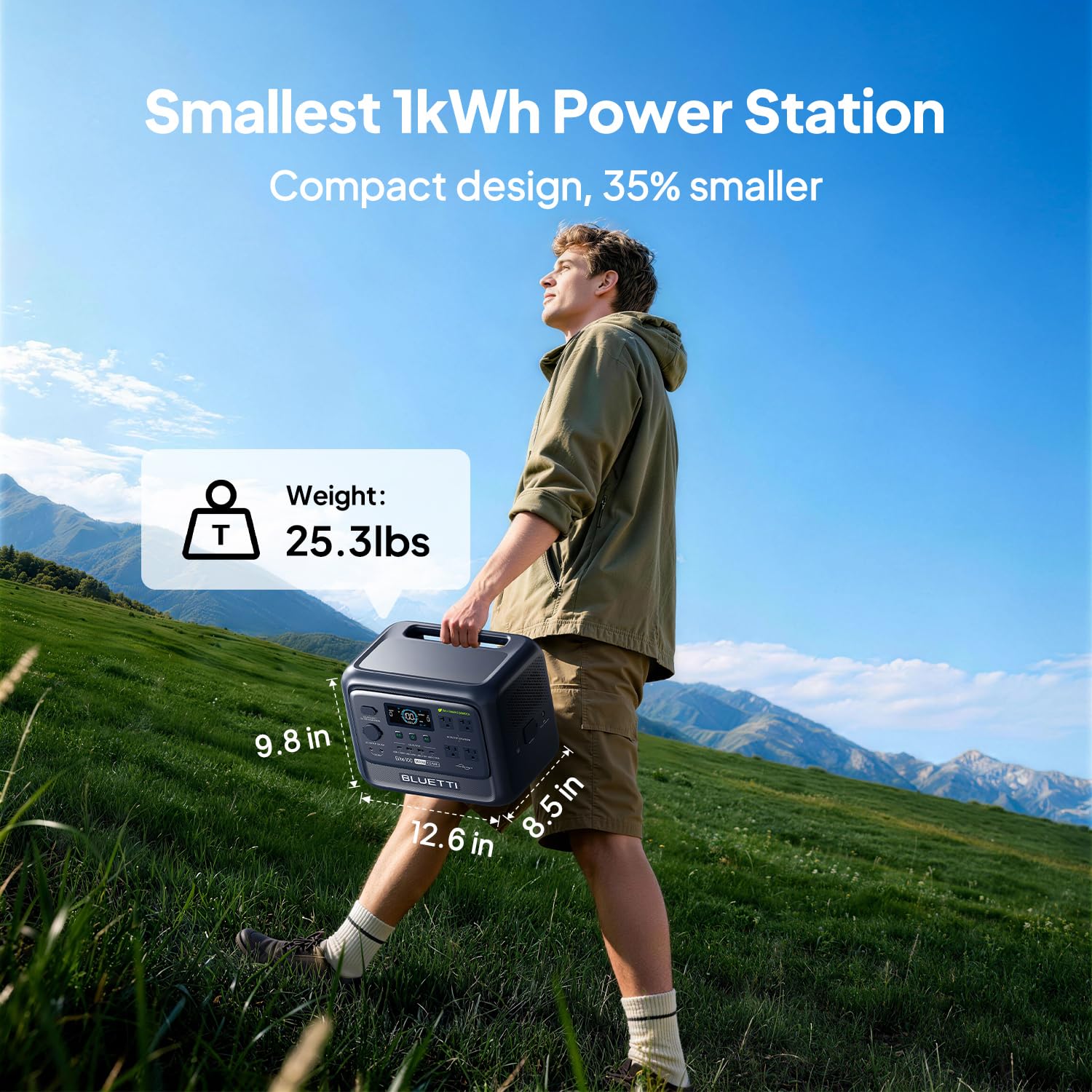 BLUETTI Elite 100 V2 Portable Power Station – 1024Wh, 1800W, Solar Generator - Image 8