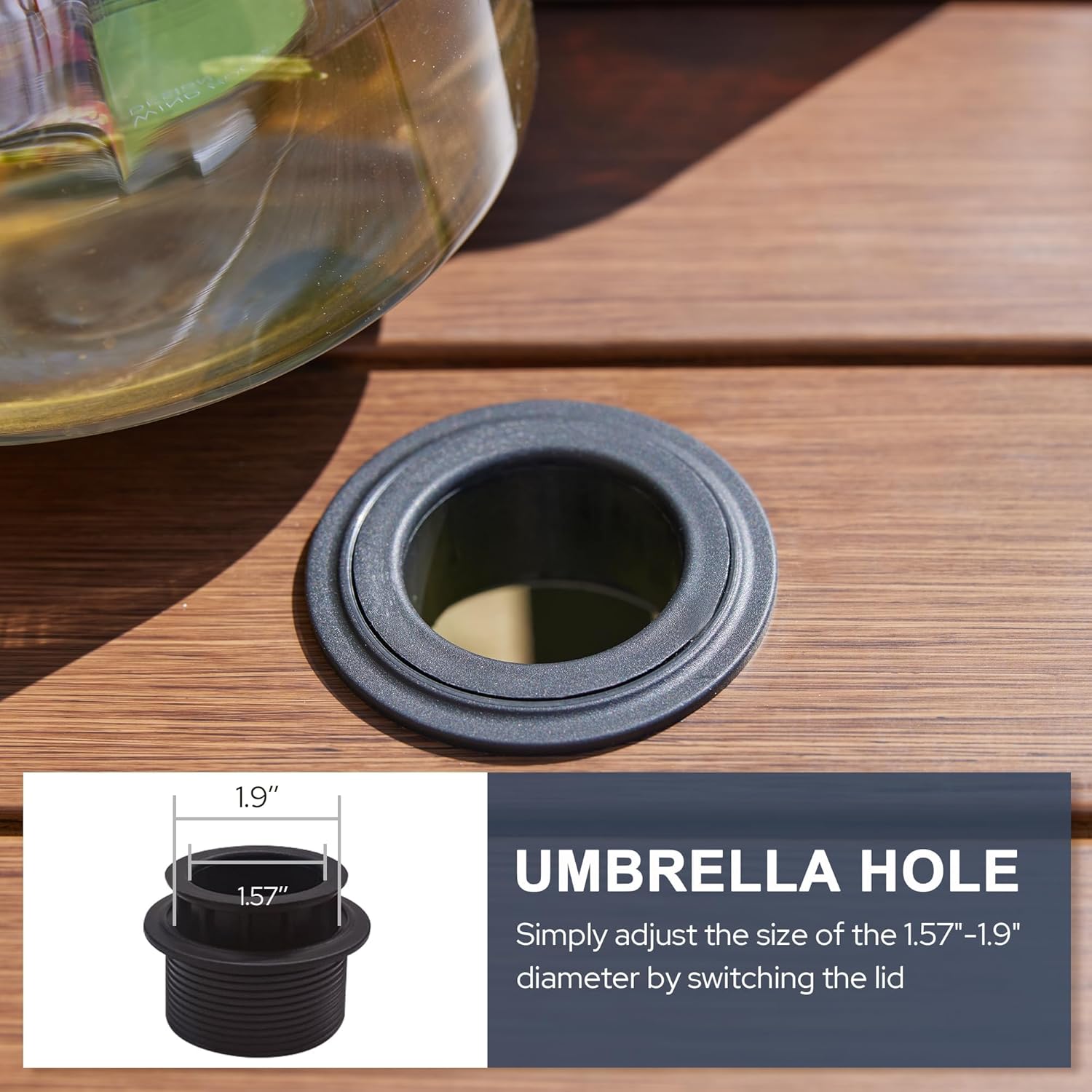 VICLLAX Patio 9 Pieces Outdoor Dining Set,Wrought Iron Metal Outdoor Table and Chairs Set,53" Round Table with Umbrella Hole and 8 Swivel Textilene Chairs for Lawn,Garden,Porch,Walnut/Brown