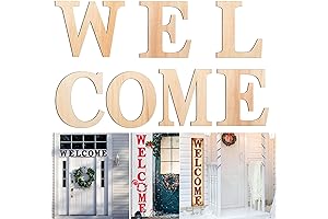 Unfinished Large Welcome Wooden Letters