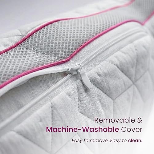 Miniatura 12 de IWS I WANNA SLEEP SnowTouch Almohada ajustable, soporte para el cuello, almohadas de cama tamaño Queen para dormir, espuma viscoelástica de corte