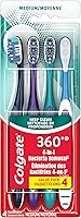 Vista 8 de Colgate 360 - Cepillo de dientes para boca completa, cepillos dentales para adultos con cerdas medias, ayuda a eliminar las bacterias del mal