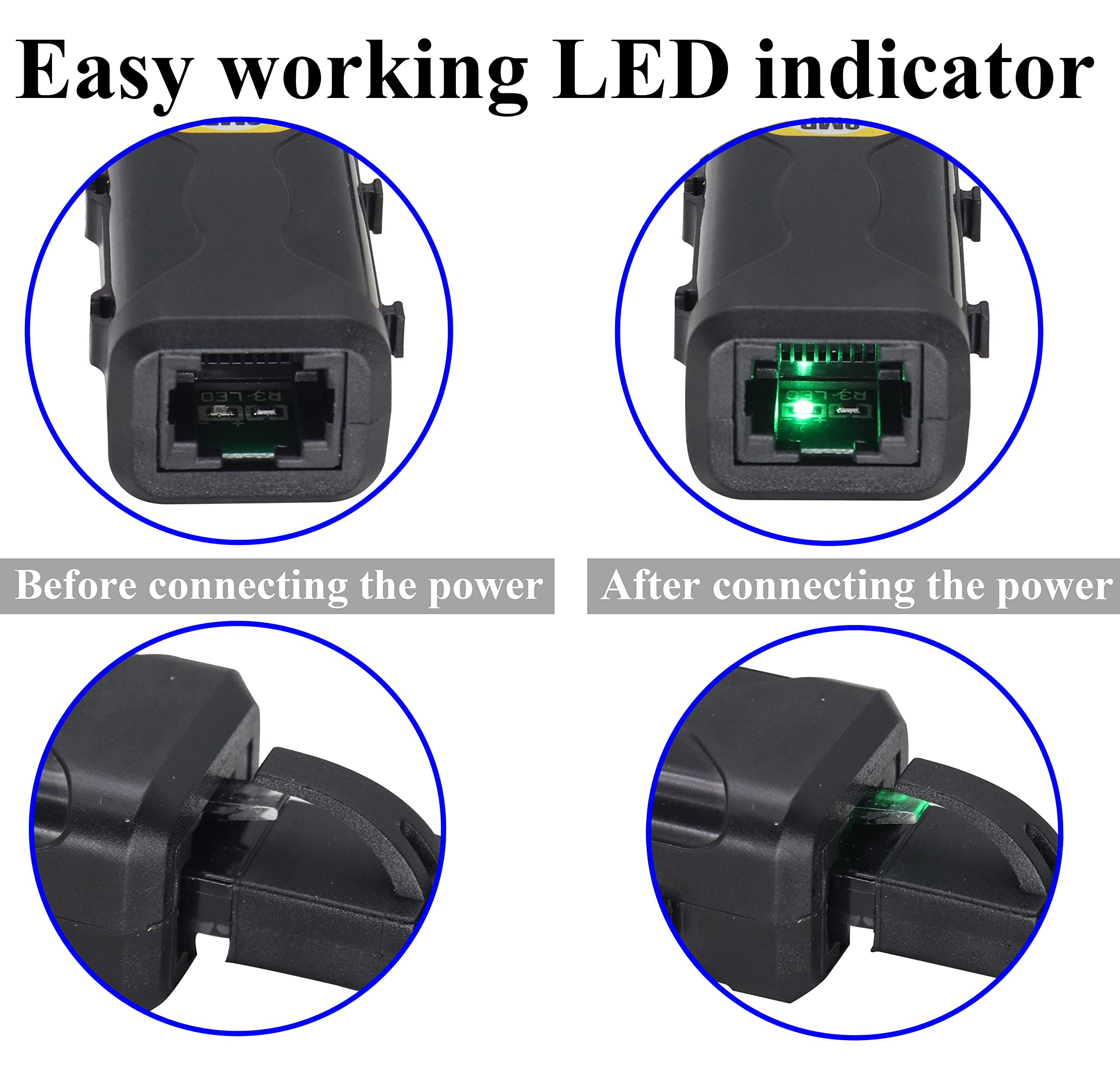 HD Video Balun BNC Macho a RJ45 Hembra Full HD RJ45 Hembra a BNC/DC Adaptador Cámara de Vigilancia Analógica Transceptor de Red para Todos los Equipos de Video (16.5 cm/4 pares)