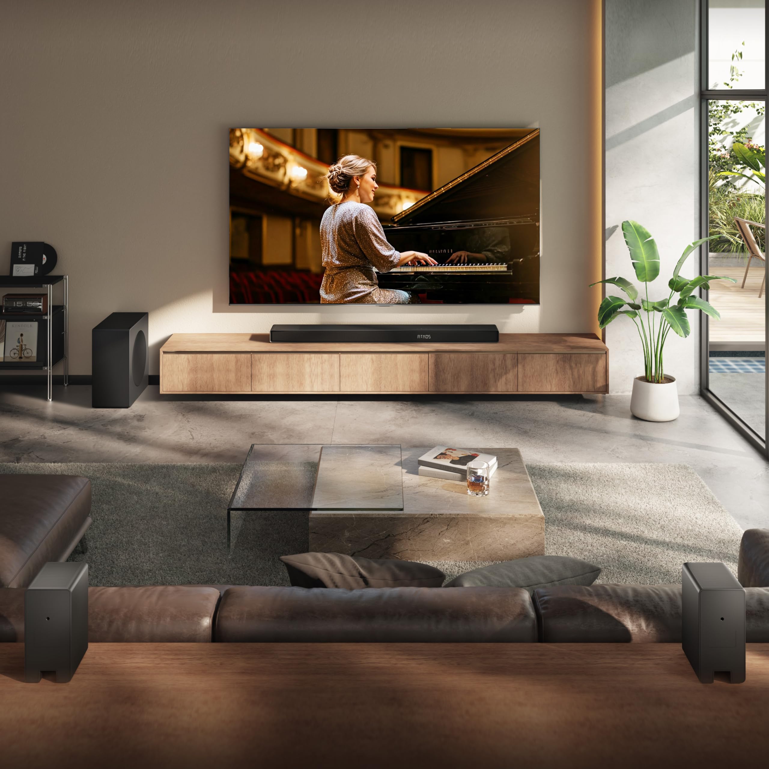 Hisense AX5140Q Soundbar5.1.4, 4 altoparlanti anteriori, Hi-Concerto, Dolby Atmos, DTS:X, Speakers posteriori True Wireless, Bluetooth, HDMI, USB, Ingresso Audio ottico