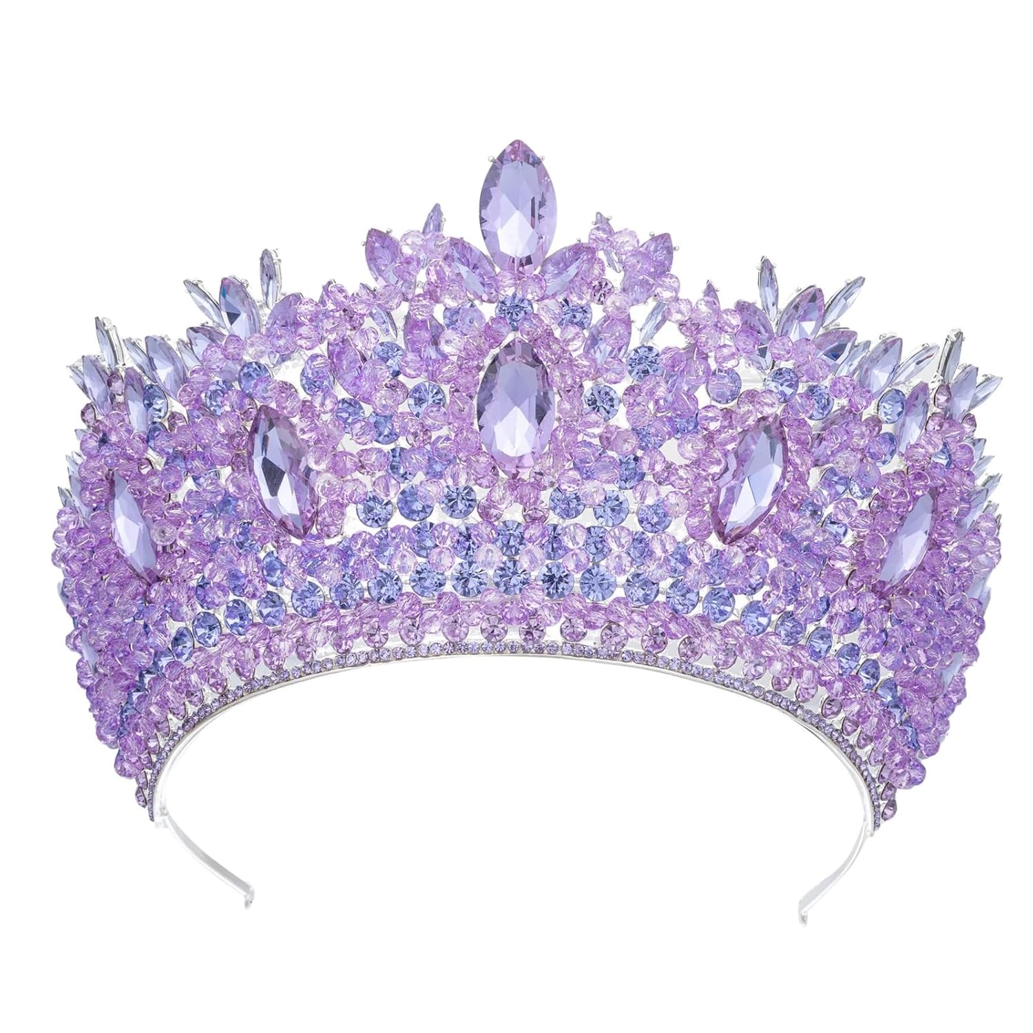 Large Crystal Tiara Crown For Women Royal Queen Princess Rhinestone Headpiece Bridal Wedding Prom Pageant Accessories