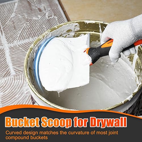 Miniatura 6 de THINKWORK Juego de cuchillos para paneles de yeso, 10 piezas de acero inoxidable, kit de herramientas manuales para paneles de yeso, incluye