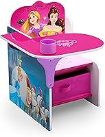 Vista 6 de Delta Children Silla Escritorio Princess Crown con Compartimento de Almacenamiento - Ideal para Artes y Manualidades, Hora de Merienda, Educación