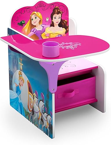 Miniatura 21 de Delta Children - Escritorio con silla y compartimento de almacenamiento, diseño princesas de Disney Rosado,Disney Frozen II,Princess