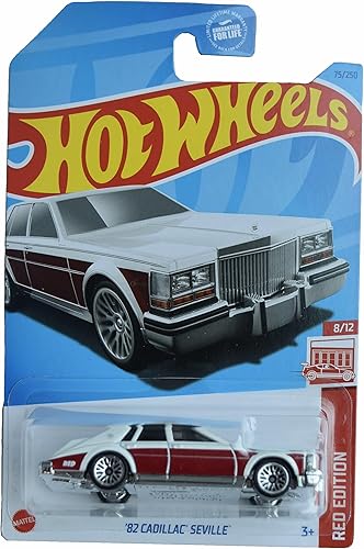 Miniatura 1 de Hot Wheels '82 Cadillac Sevilla, Edición Roja 812 BlancoRojo
