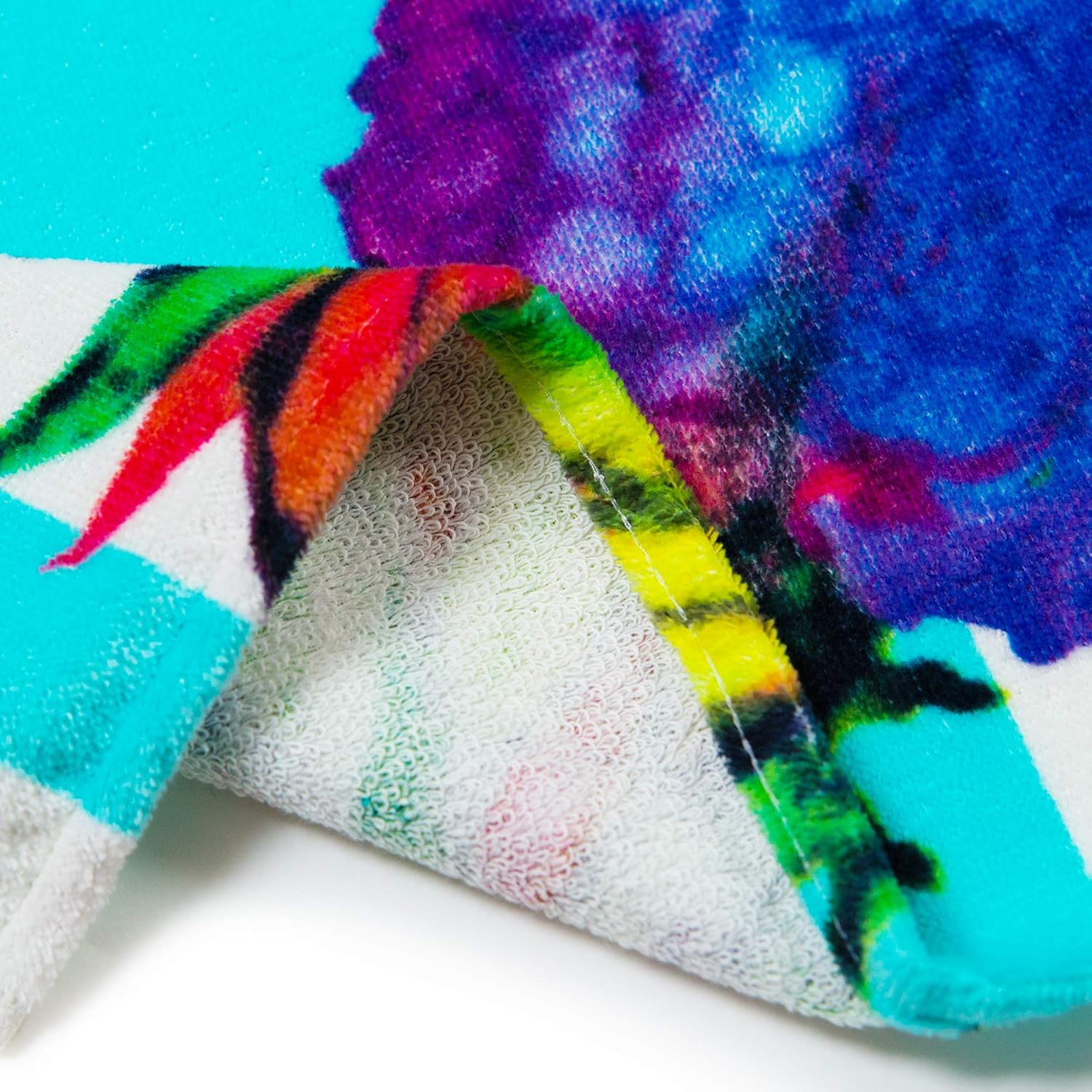 Beachland Pineapple Beach Blanket 54 x 70 inch Cabana Stripes Oversized Beach Towel 100% Cotton