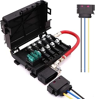 Battery Fuse Box Terminal 1J0937550 for 99-04 VW beetle Jetta Bora Golf MK4 with Wiring Harness Pigtail Connector