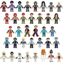 Minifigures, 36PCS Zombie Mini People Figurines, Horror Movable Building Bricks Minifigs, Easter Egg Stocking Stuffers Christmas Halloween Birthday Party Favors, Gift for Kids Boys Girls