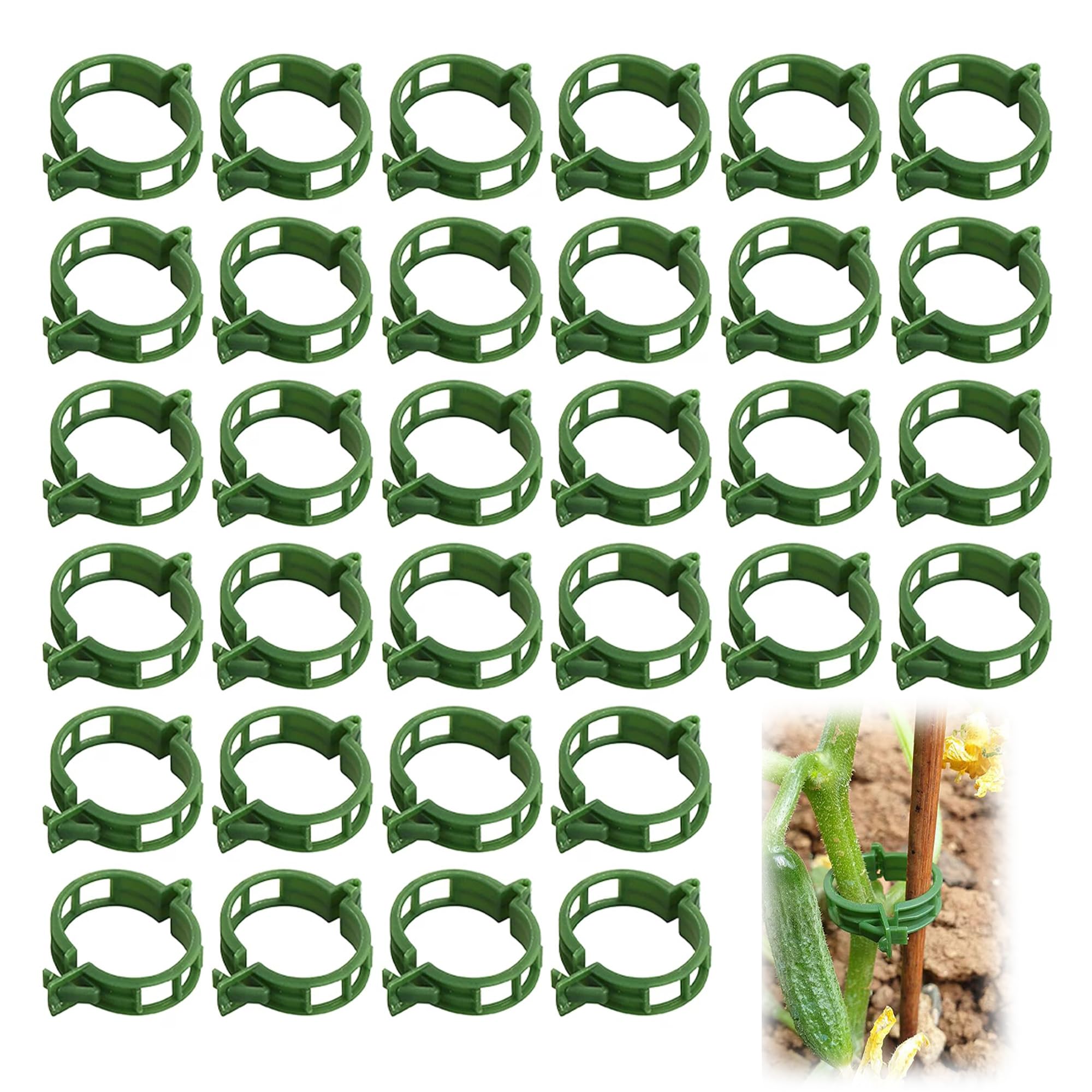 200 Piezas Clips Tomateras Jardín Plant Clips Pinzas para Plantas Lips de Fijacion Conectan Tomate Clips de plástico Pinzas de Vine Clips de Vine Planta para Guiar Plantas de Huerto y Jardín, Verde