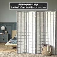 Vista 67 de Red Lantern Panel de ventana Shoji de 6 pies de alto, divisor de habitación de 3 paneles de palisandro
