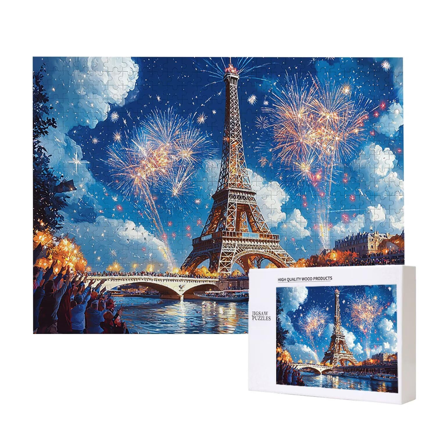 Puzzle in Legno per Adulti 3000 Pezzi | Torre Eiffel| Giocattoli Educativi | Puzzle Adulti E Famiglie Decor | Dimensione Di 122x80cm | Regalo Adultis | Regali Natale (Formato: 48.8x32in) o-3