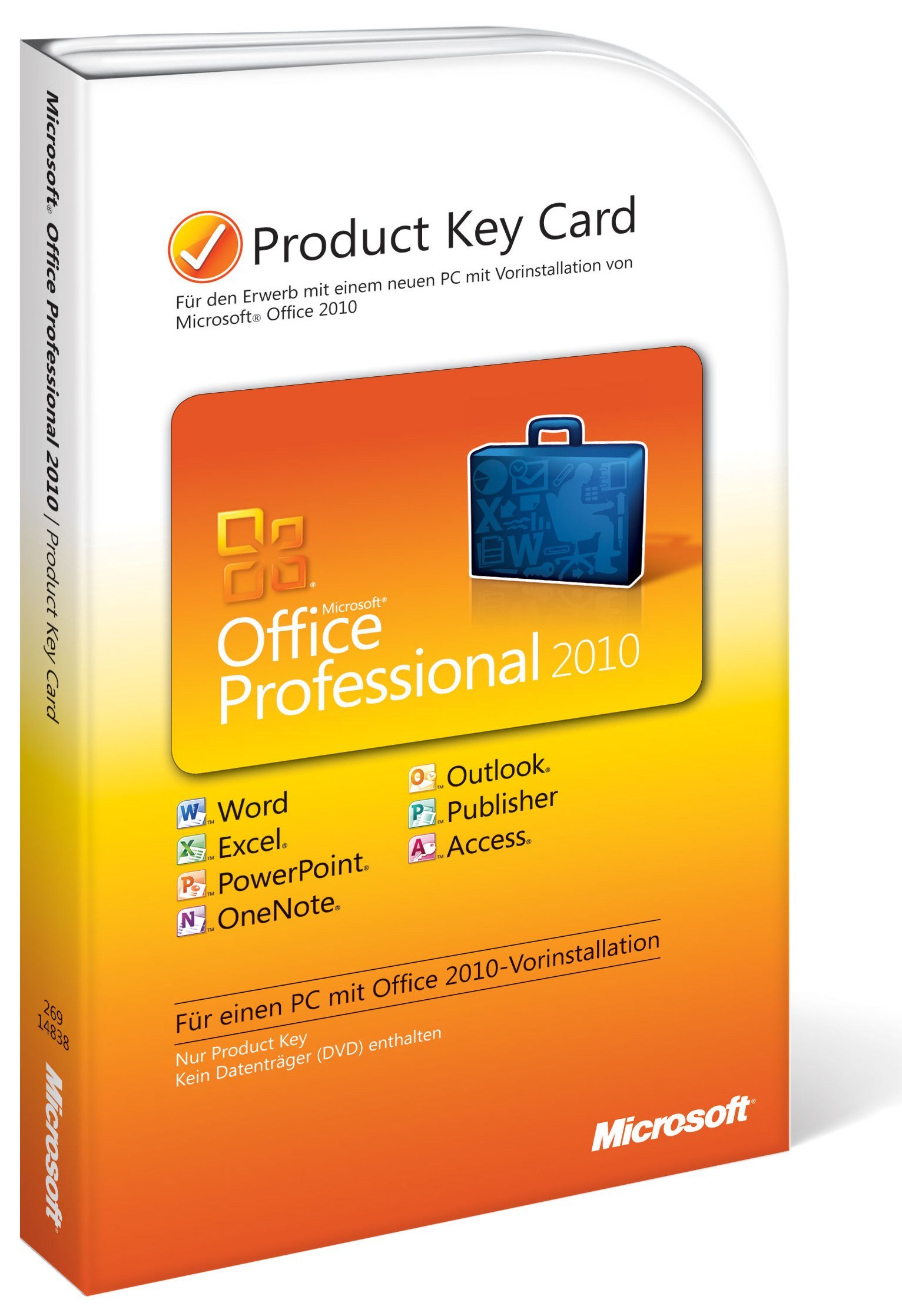 Microsoft Office Professional 2010 Product Key Card