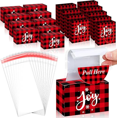 Juego de 9 unidades de dispensador de dinero de Navidad y 9 bolsas de regalo, cajas de regalo de Navidad con 200 soportes transparentes para