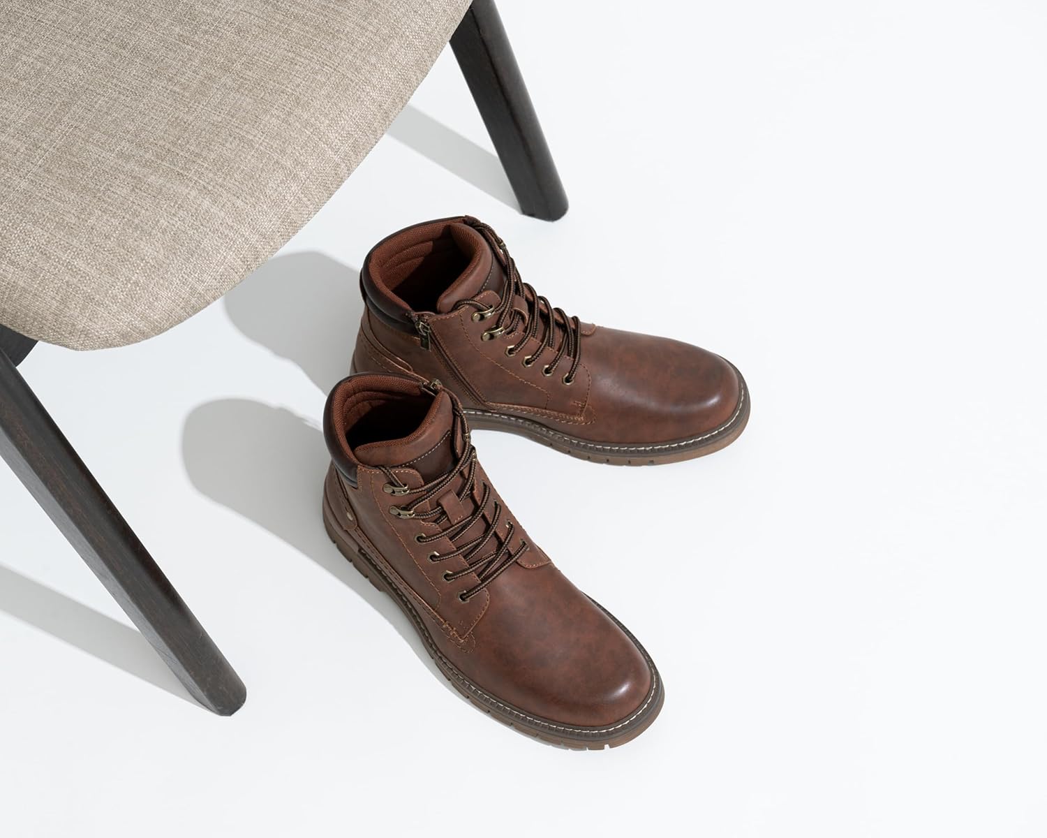 Jousen Mens Boots Fashion Casual Boot Hiking Zipper Chukka Boots for Men - Image 4