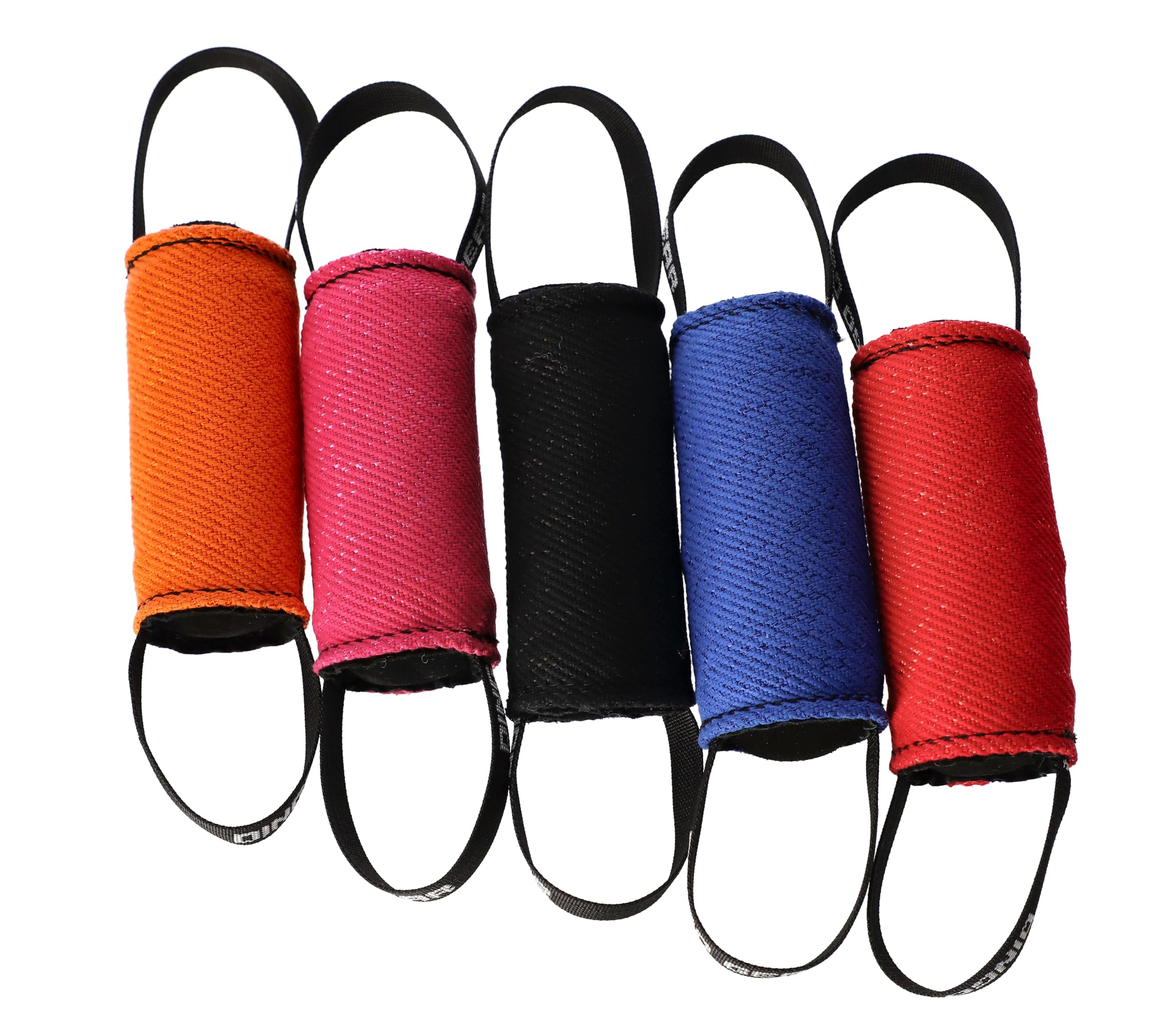 Dingo Gear S02805 - Giocattolo da Traino, a Forma di Cilindro, per lezioni di morso K9, IGP, Sport per Cani, Recupero, tiro alla Fune, Gioco, 2 Manici, Culla in Nylon Arancione, 15 x 8 cm